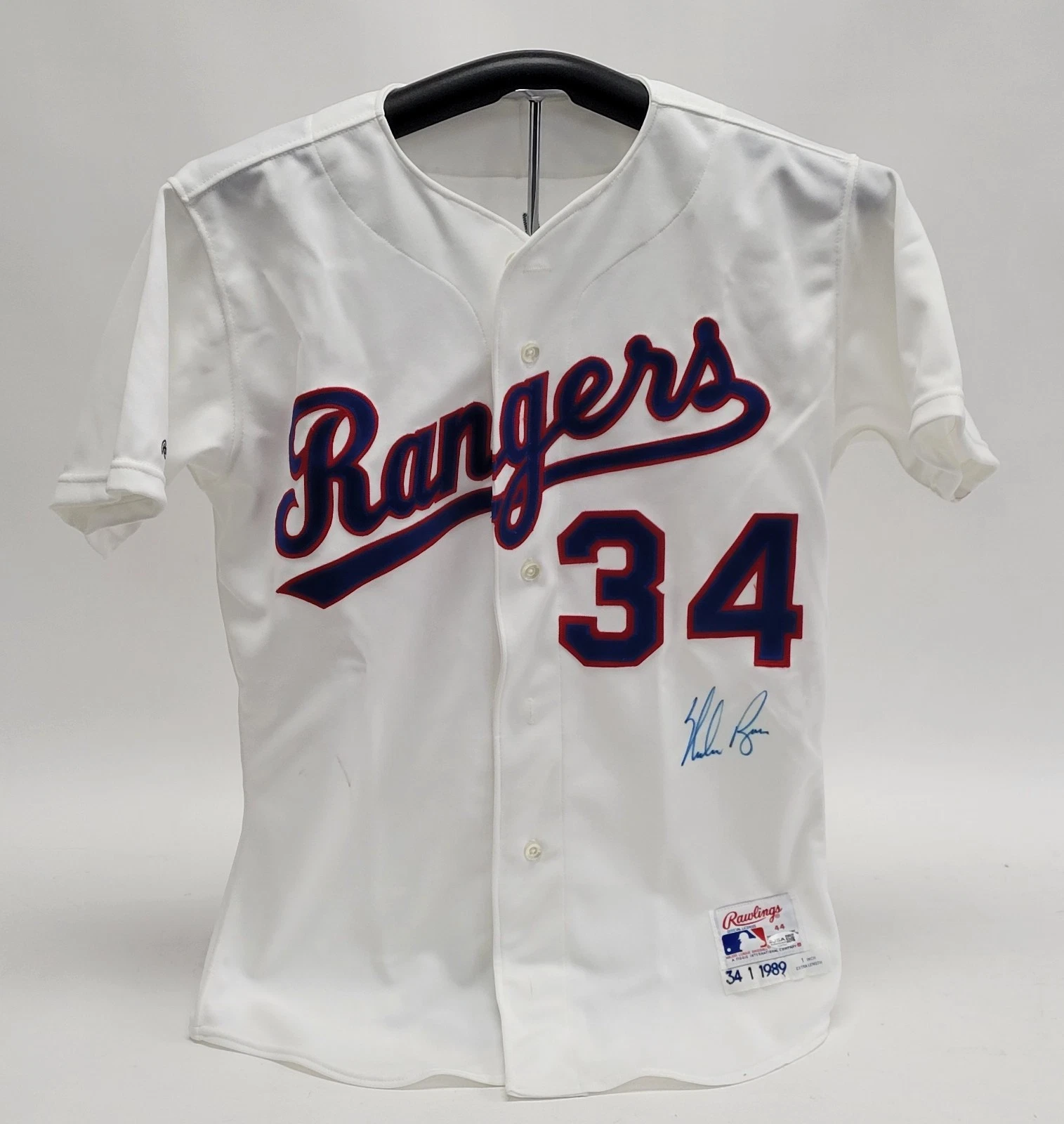 Nolan Ryan Signed 1989 Authentic Game Model Texas Rangers Jersey With JSA COA