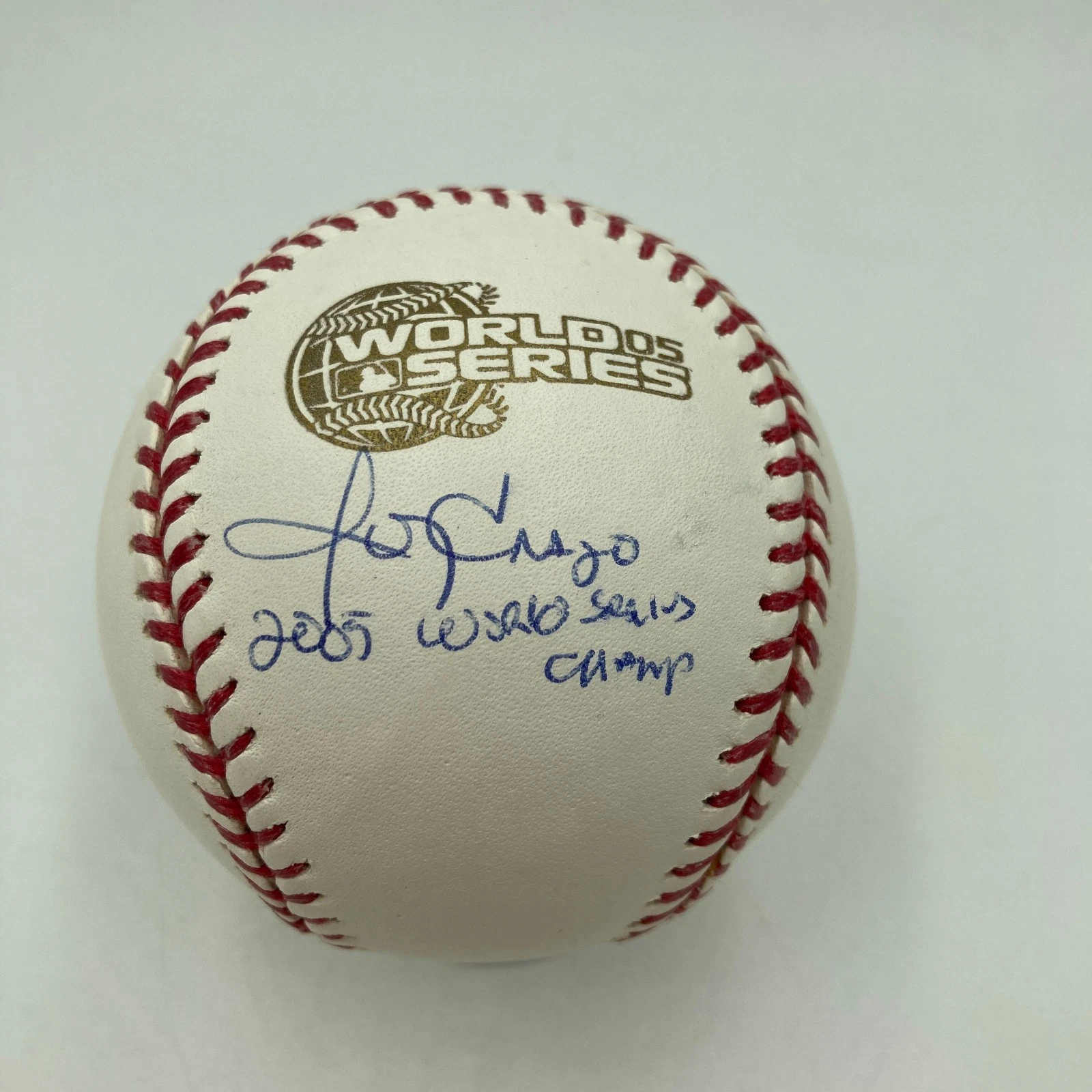 Joe Crede Signed Official 2005 World Series Baseball JSA COA