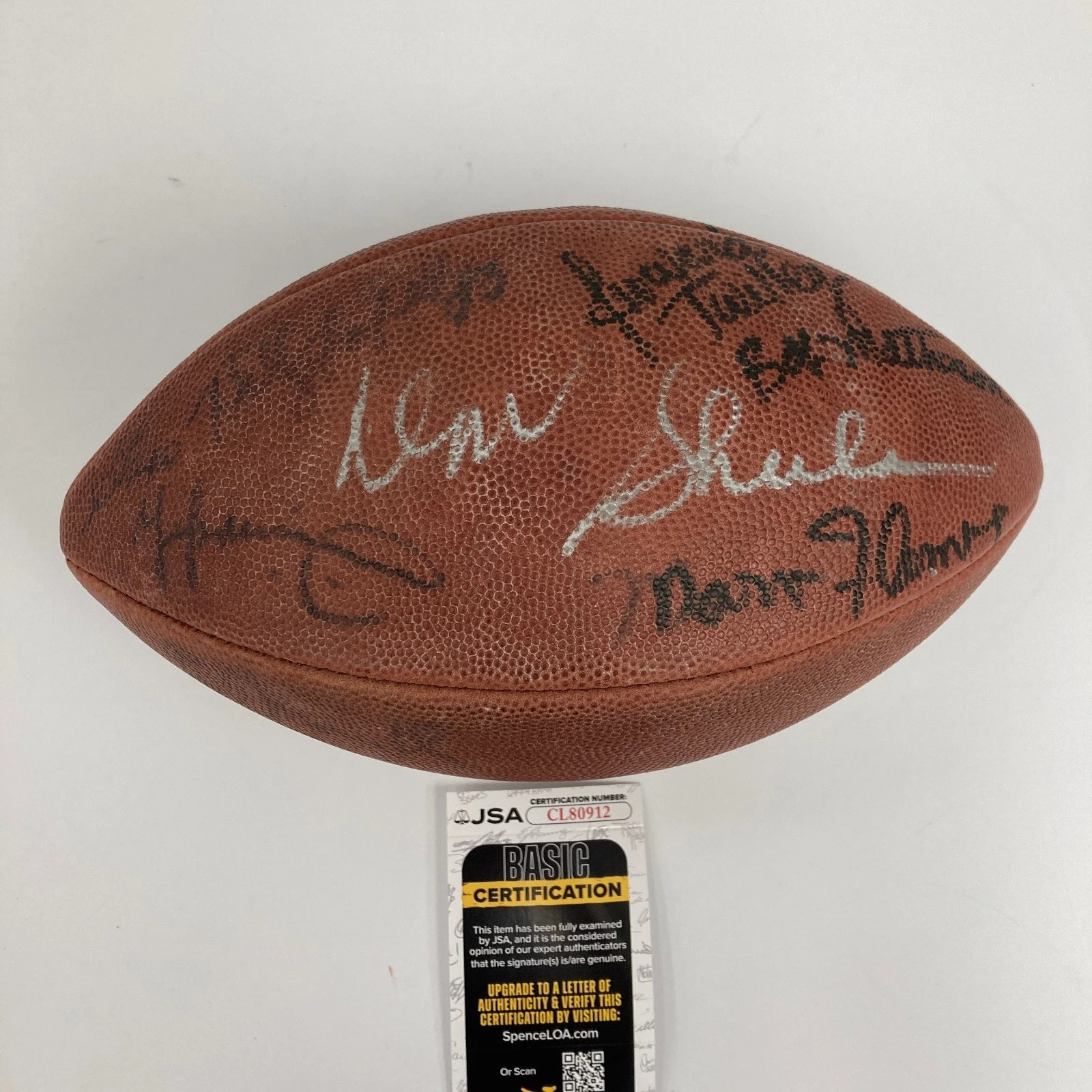 1972 Miami Dolphins Super Bowl Champs Multi Signed Football JSA COA