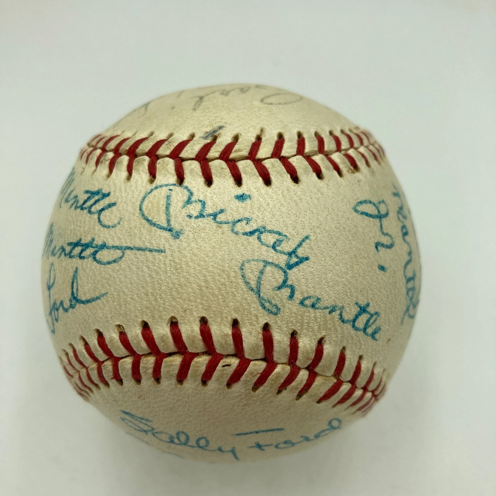 Mickey Mantle Family Wife & Children Signed 1960 American League Baseball PSA