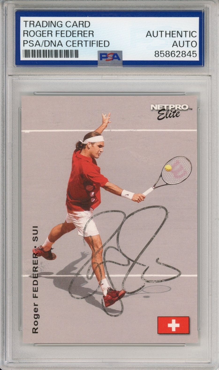 2003 NETPRO ELITE EVENT ED. ROGER FEDERER SIGNED ROOKIE RC PSA DNA COA AUTOGRAPH