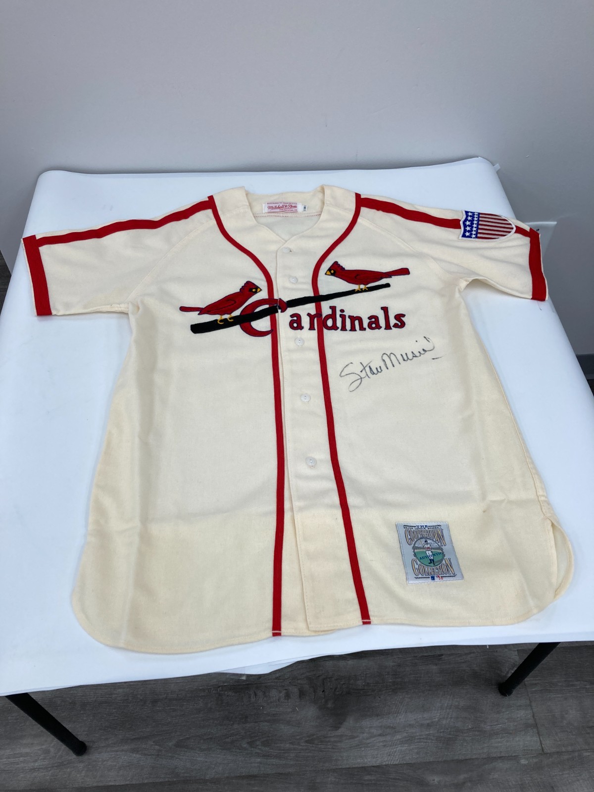 Stan Musial Signed St. Louis Cardinals Mitchell & Ness Jersey Beckett COA