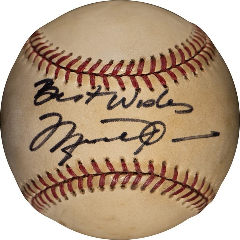 Michael Jordan 1980's Single Signed American League Baseball Beckett COA