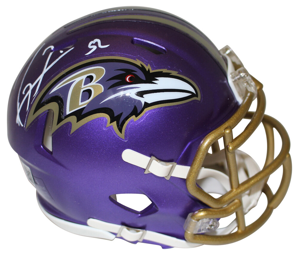 Ray Lewis Autographed Baltimore Ravens Flash Mini Helmet Beckett 36151