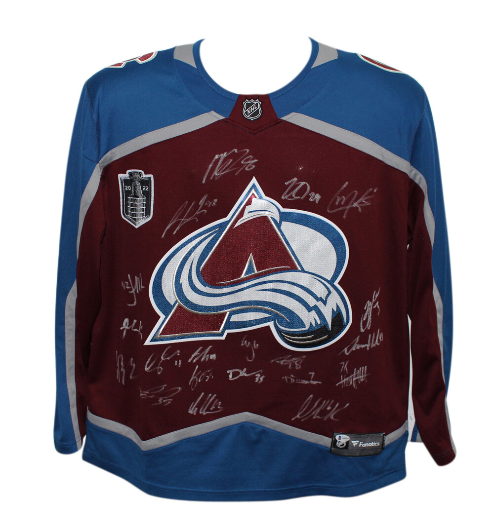 Colorado Avalanche Stanley Cup Team Signed Fanatics XL Jersey 20 Sigs BAS 37473