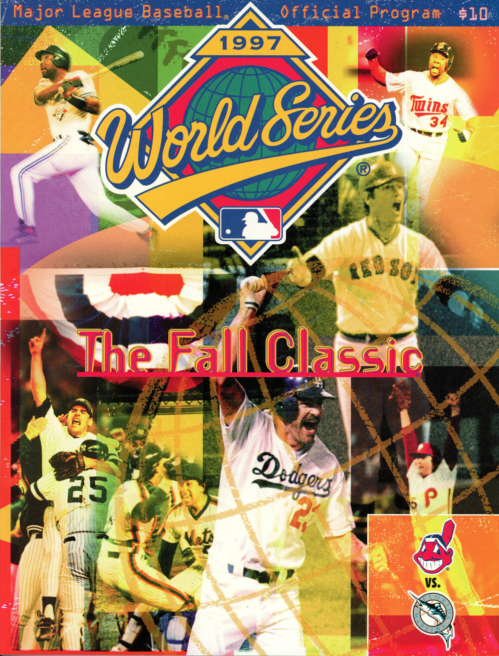 1997 World Series Program Cleveland Indians vs Florida Marlins 38361