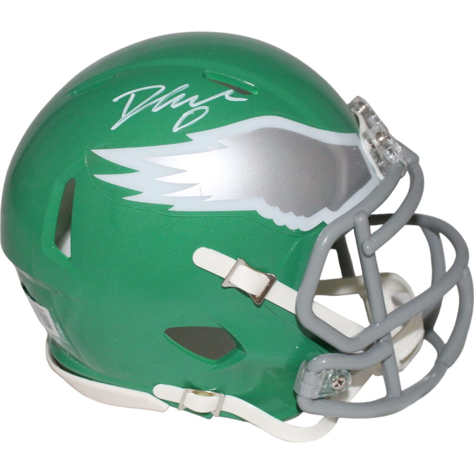 D'Andre Swift Signed Philadelphia Eagles TB  Mini Helmet BAS 42963