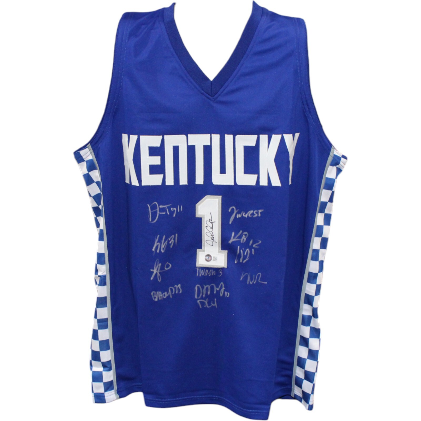 Kentucky Wildcats 21/22 Team Signed College Style Jersey Calipari BAS 43446