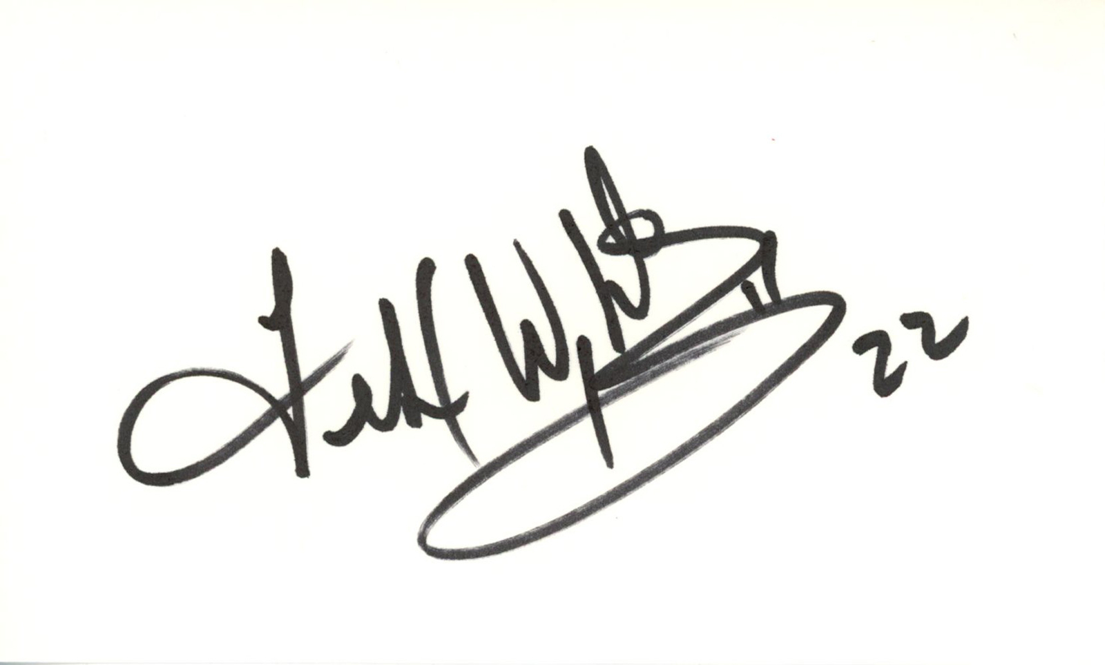 Felix Wright Autographed Cleveland Browns Index Card Beckett 45359