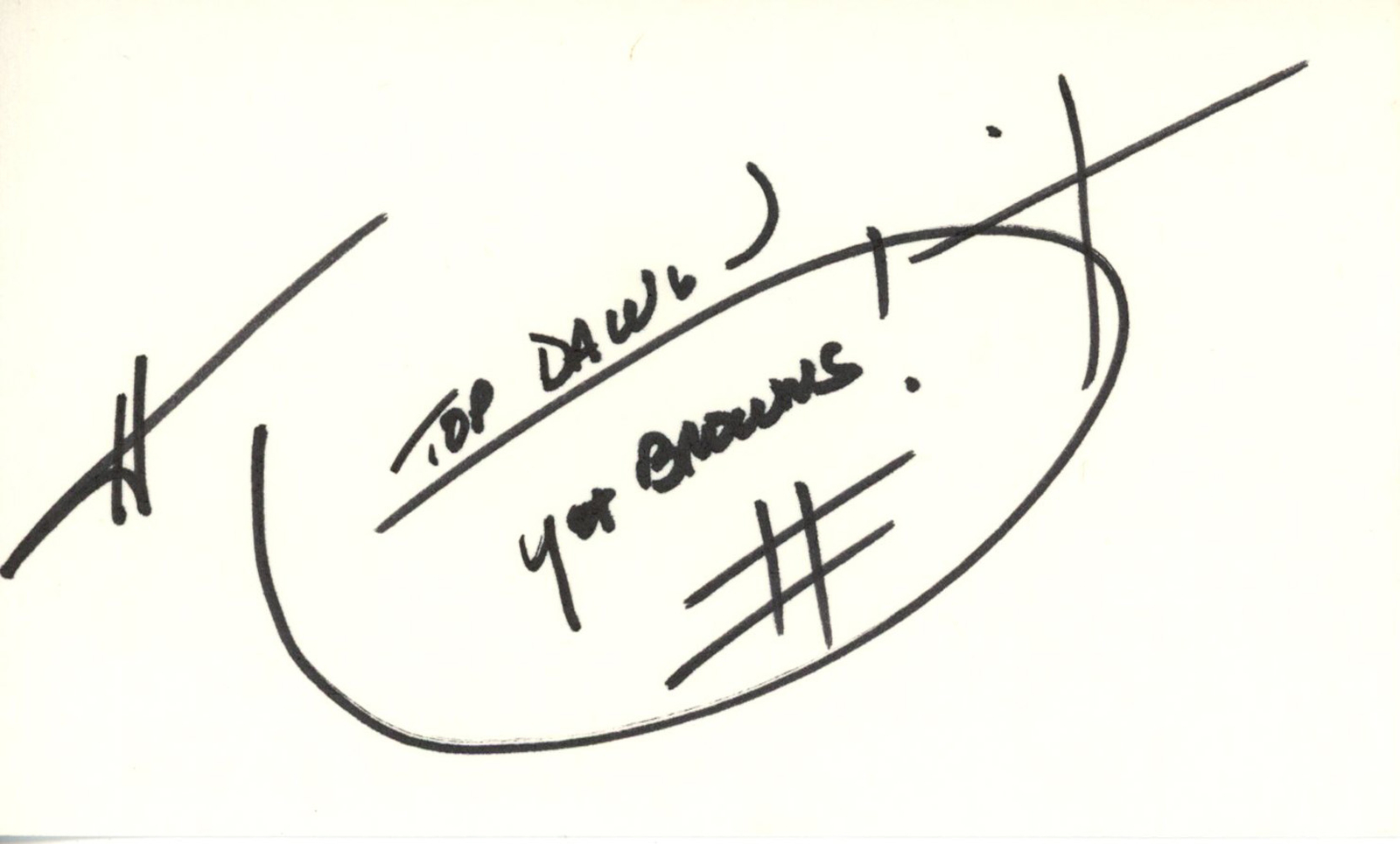 Hanford Dixon Autographed Cleveland Browns Index Card Beckett 45397