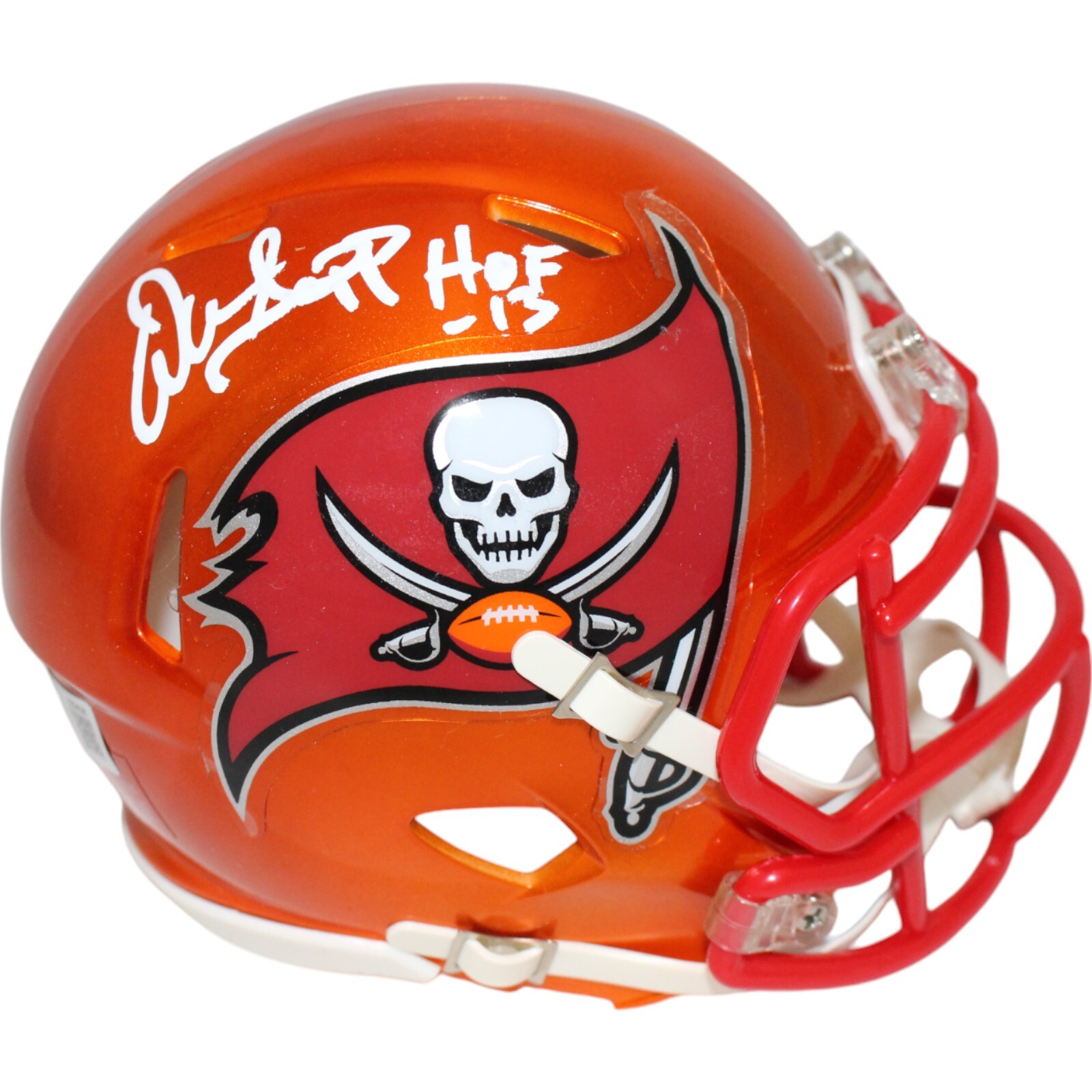 Warren Sapp Autographed/Signed Tampa Bay Buccaneers Flash Mini Helmet BAS 48805