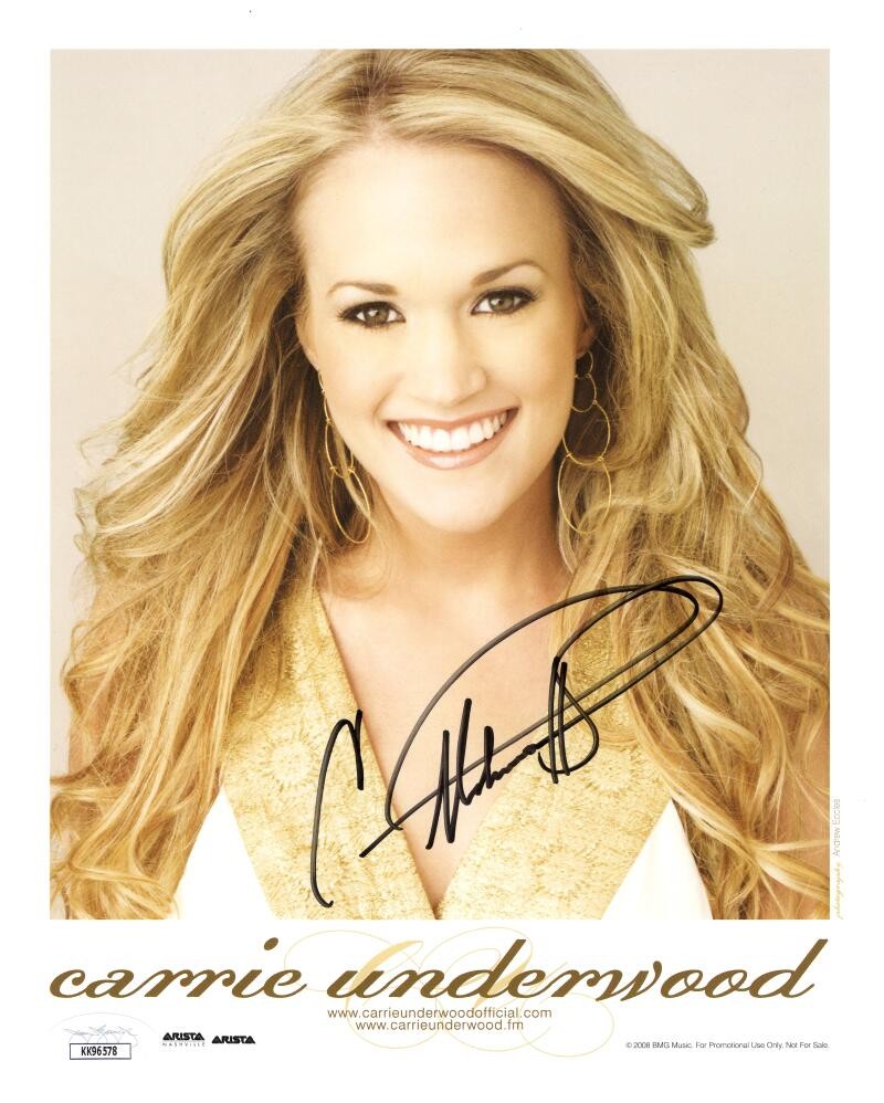 Carrie Underwood Signed Autograph 8x10 Photo - Some Hearts Carnival Ride JSA COA
