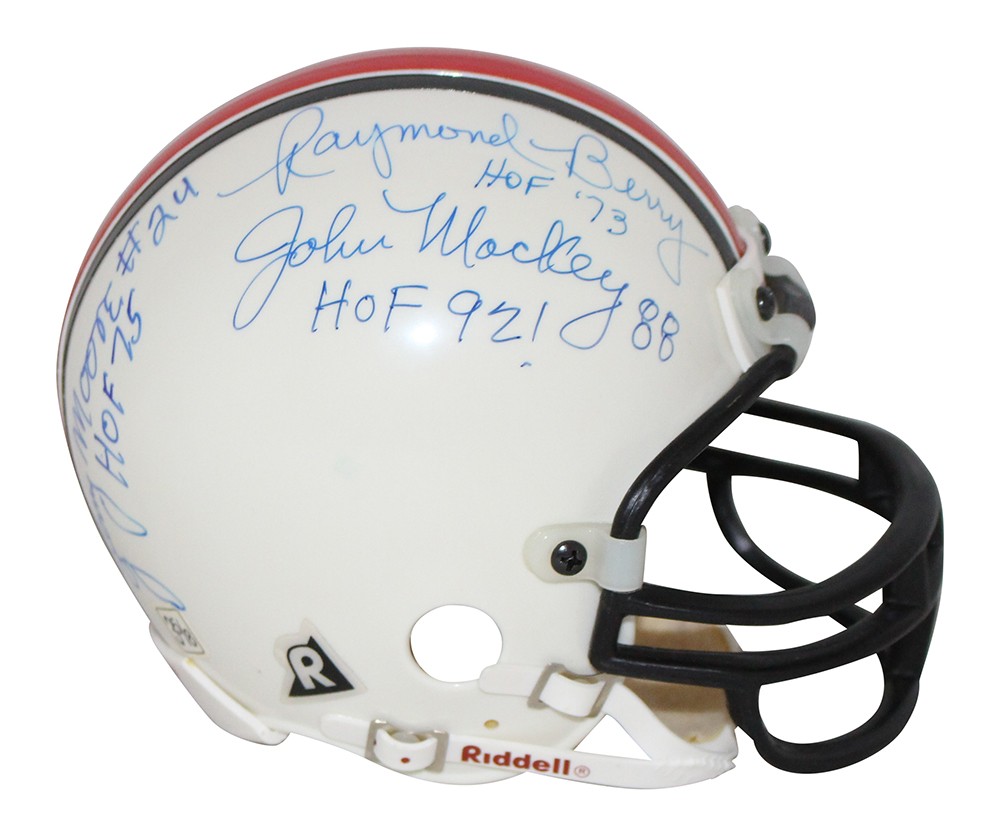 Raymond Berry John Mackey Lenny Moore Art Donovan Signed HOF Mini JSA 32941