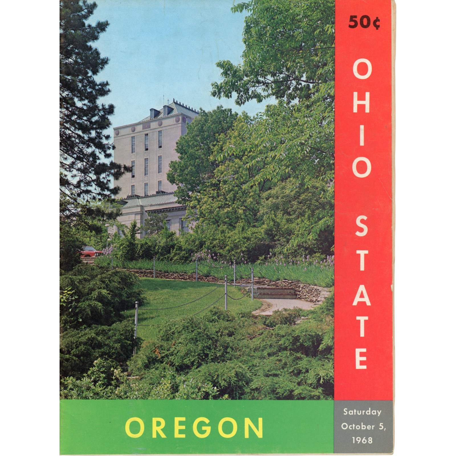 Ohio State Buckeyes vs Oregon Ducks 10/5/1968 Gameday Magazine 59307