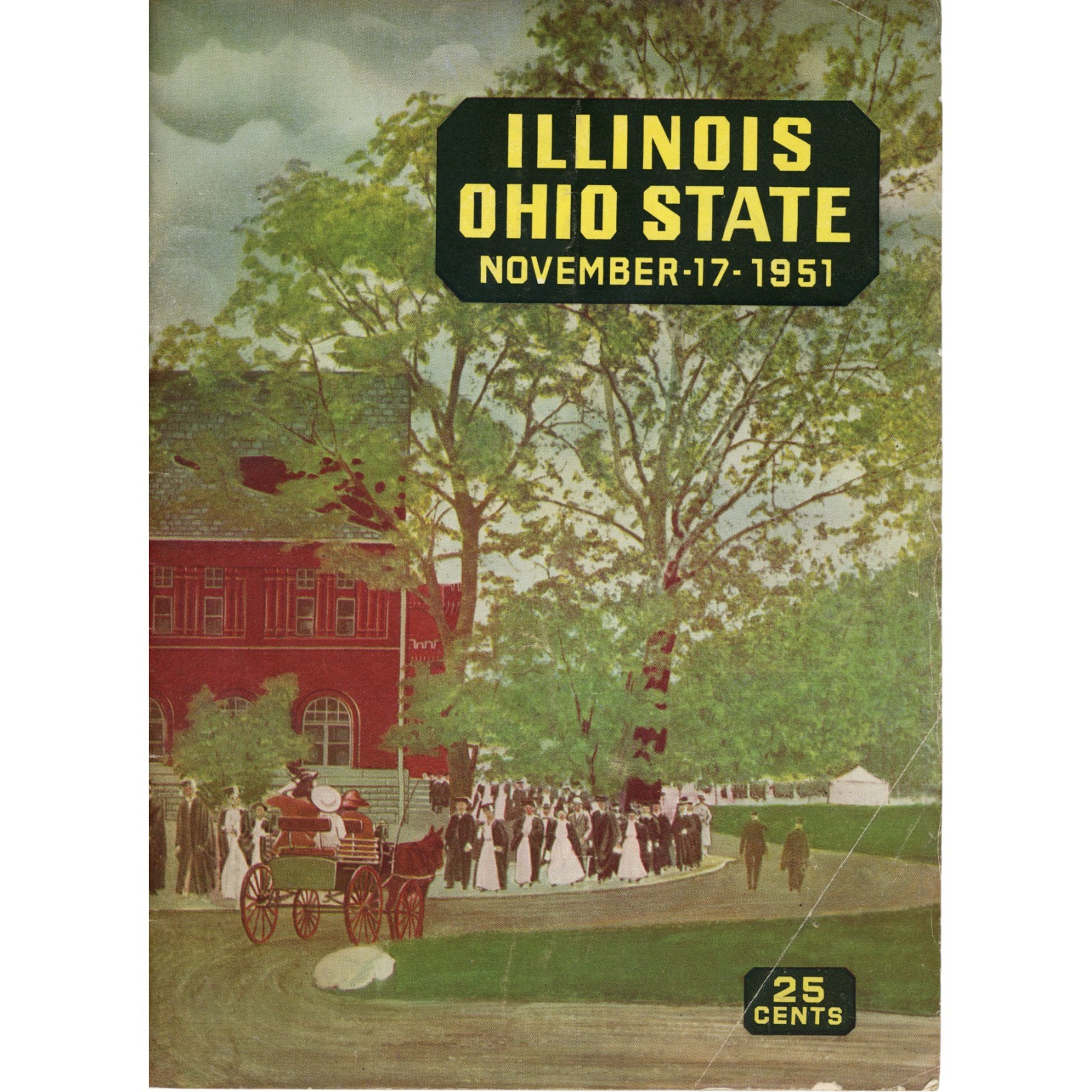 Ohio State Buckeyes vs Illinois Illini 11/17/1951 Gameday Magazine 59324