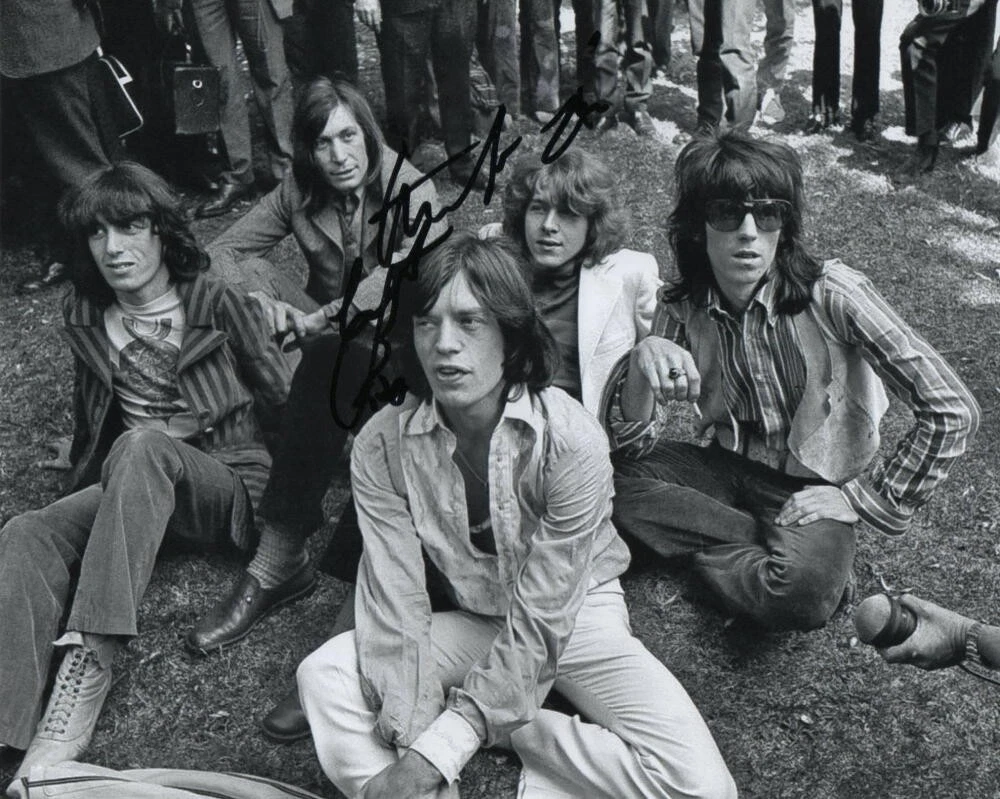 CHARLIE WATTS SIGNED AUTOGRAPH 8X10 PHOTO - ROLLING STONES, STEEL WHEELS, ACOA