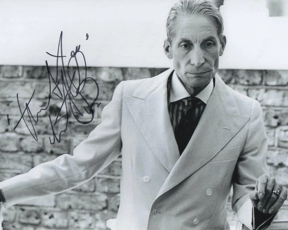 CHARLIE WATTS SIGNED AUTOGRAPH 8X10 PHOTO - THE ROLLING STONES LEGEND DIRTY WORK