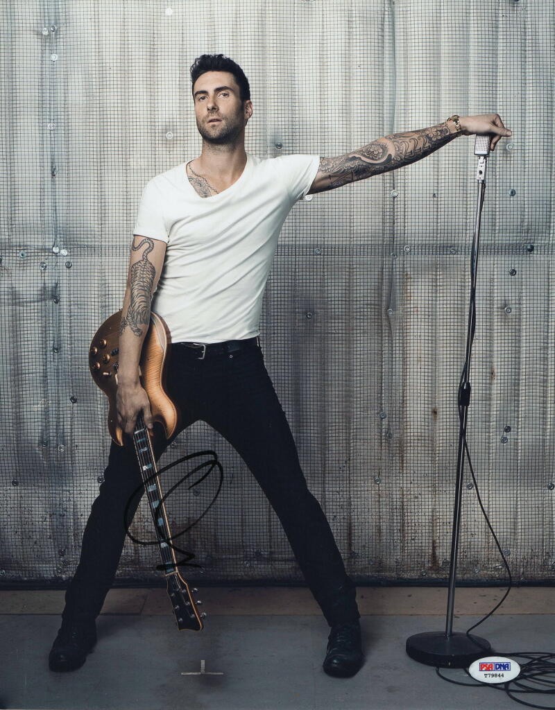 ADAM LEVINE SIGNED AUTOGRAPH 11x14 PHOTO - MAROON 5 STUD, SONGS ABOUT JANE, PSA