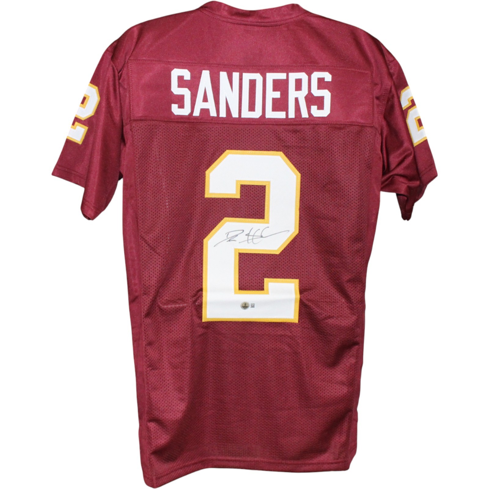 Deion Sanders Autographed/Signed College Style XL Red Jersey Beckett W 53319