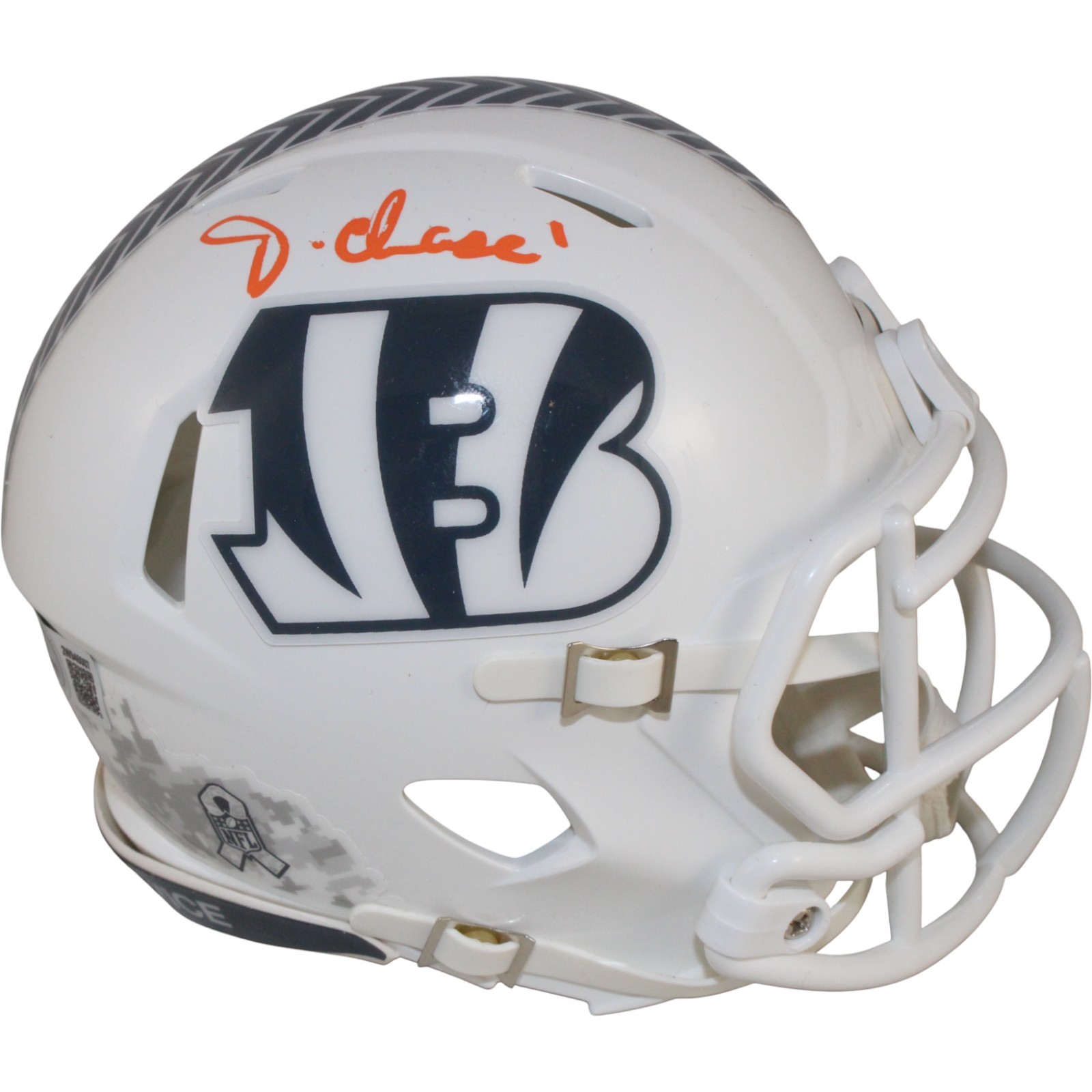 Ja'Marr Chase Autographed Cincinnati Bengals 2024 STS Mini Helmet Beckett 53642