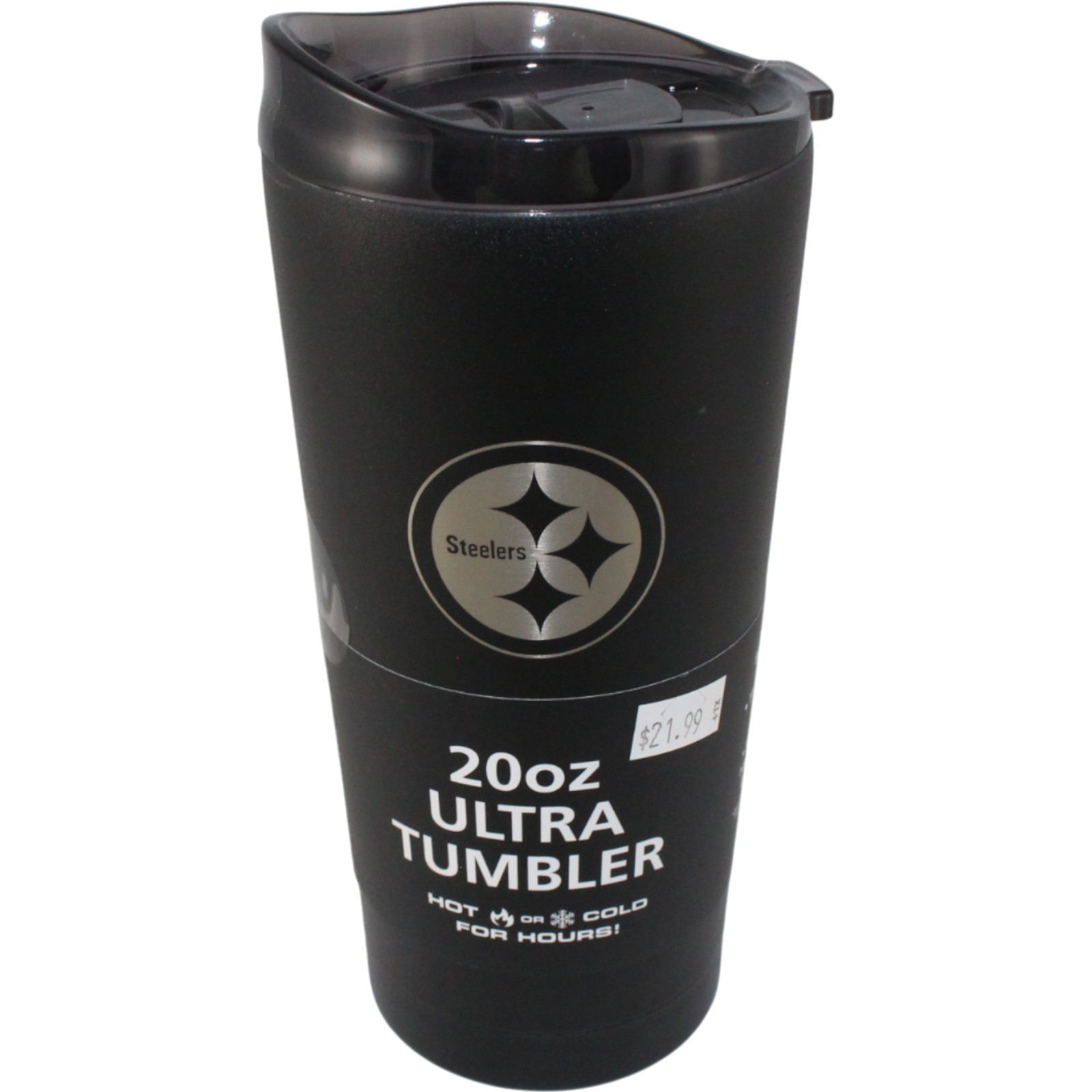 Pittsburgh Steelers NFL Drinkware 20 Ounce Black Powder Insulated Tumbler 34841