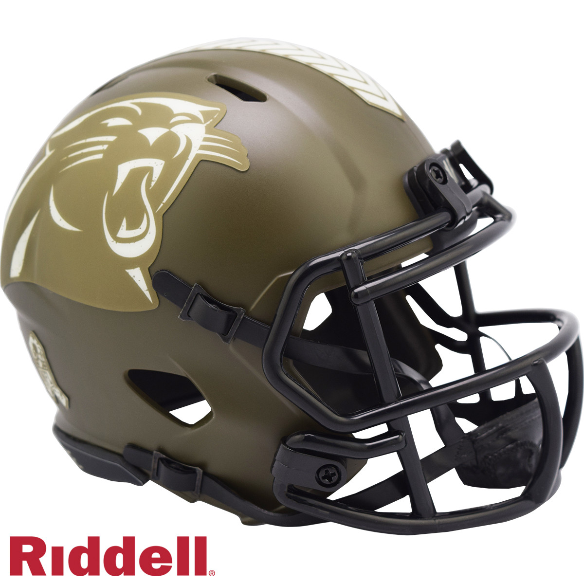 Carolina Panthers Riddell New In Box 2022 Salute to Service Mini Helmet 35124
