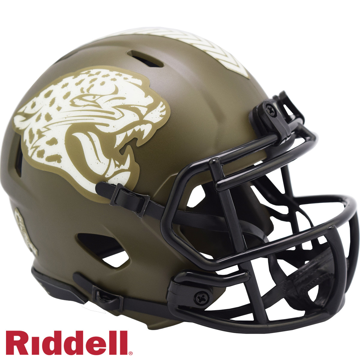 Jacksonville Jaguars Riddell New In Box 2022 Salute to Service Mini Helmet 35161