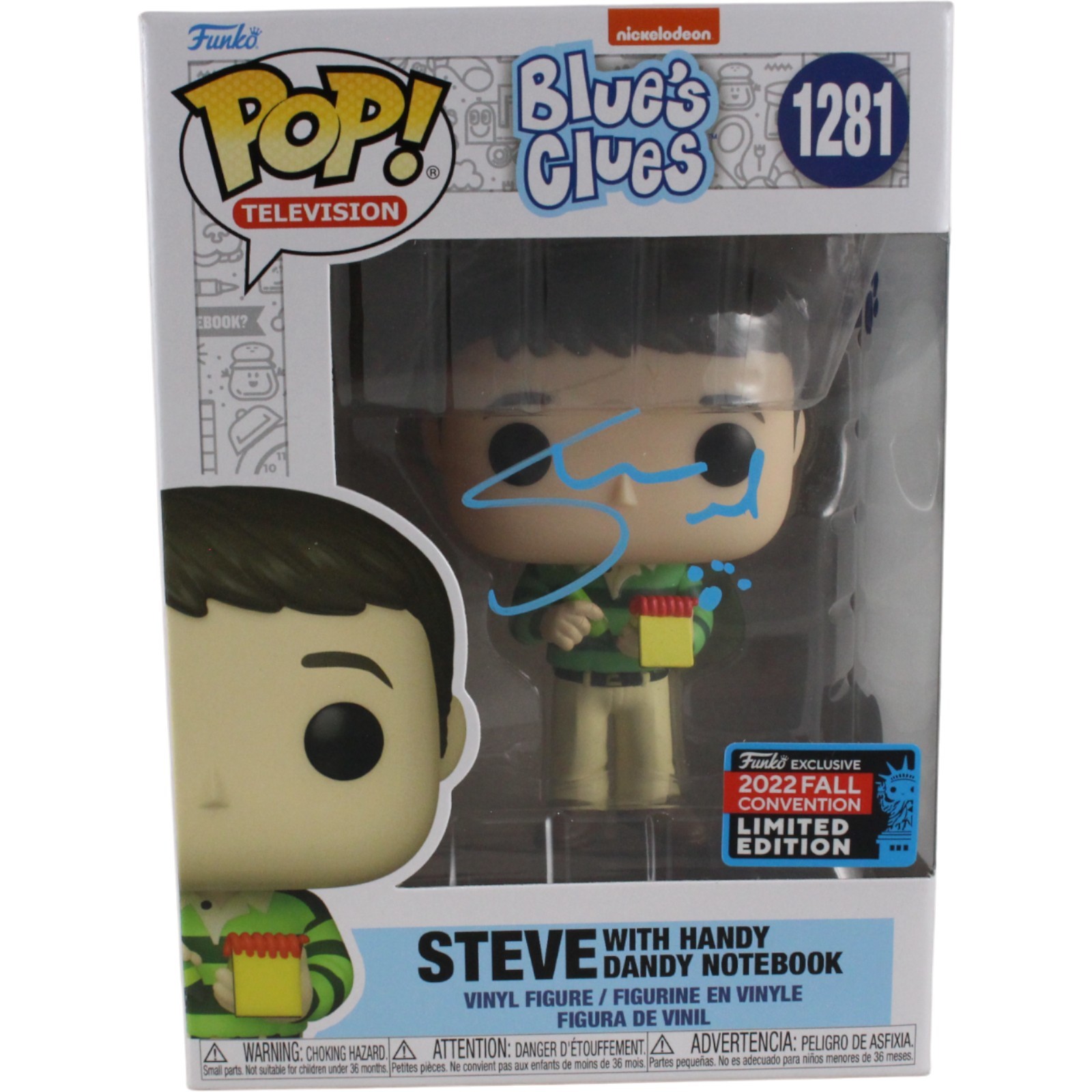 Steve Burns Autographed Nickolodeon Blue's Clues Funko Pop! #1281 Beckett 53779
