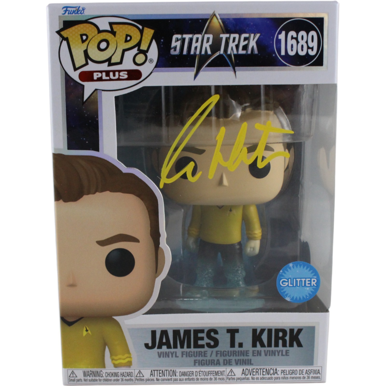 William Shatner Autographed Star Trek Funko Pop! 1689 James T Kirk Beckett 53798