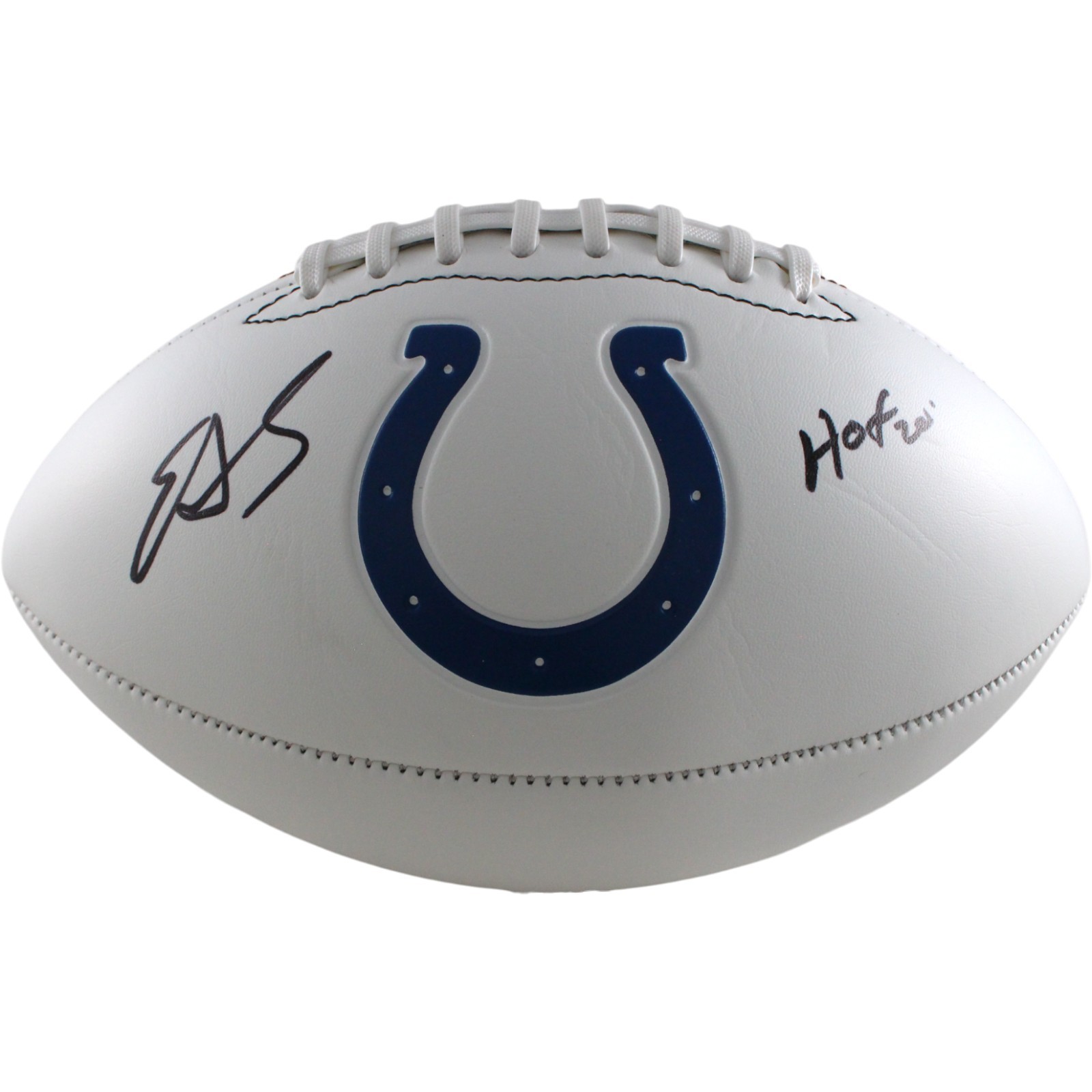 Edgerrin James Autographed Indianapolis Colts Logo Football HOF Beckett 54299