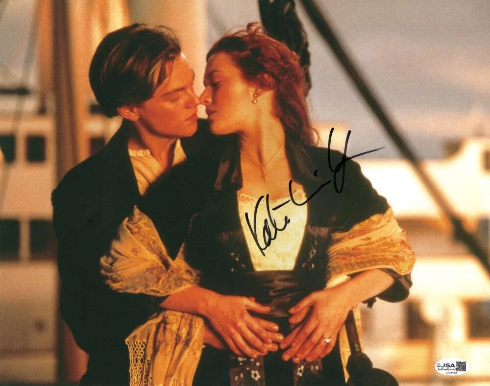 KATE WINSLET SIGNED AUTOGRAPH 11×14 PHOTO W/ LEONARDO DICAPRIO IN TITANIC JSA COLLECTIBLE MEMORABILIA