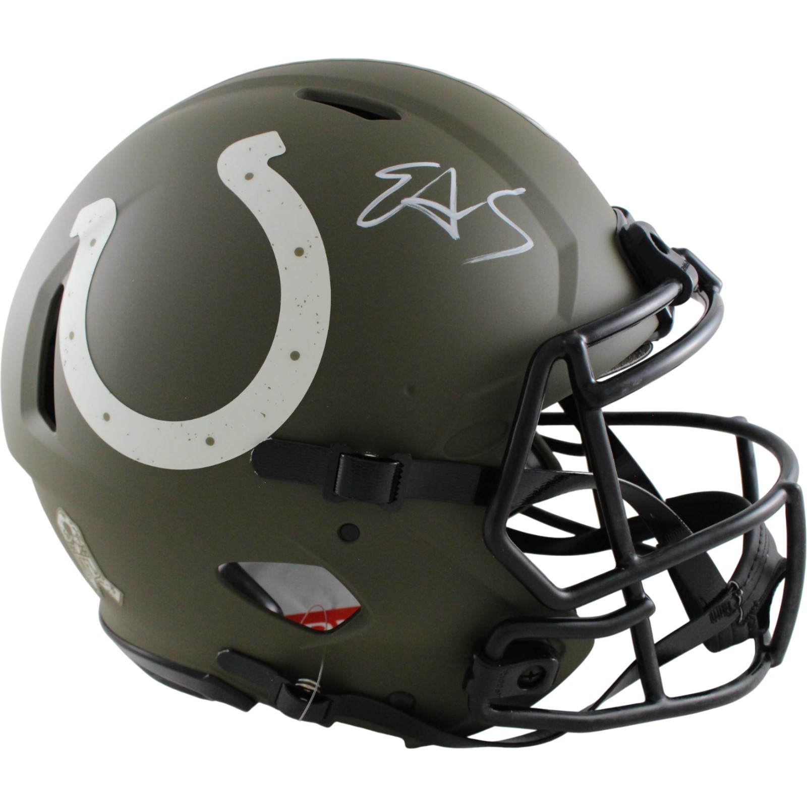 Edgerrin James Signed Indianapolis Colts Authentic 22 STS Helmet Beckett 54302