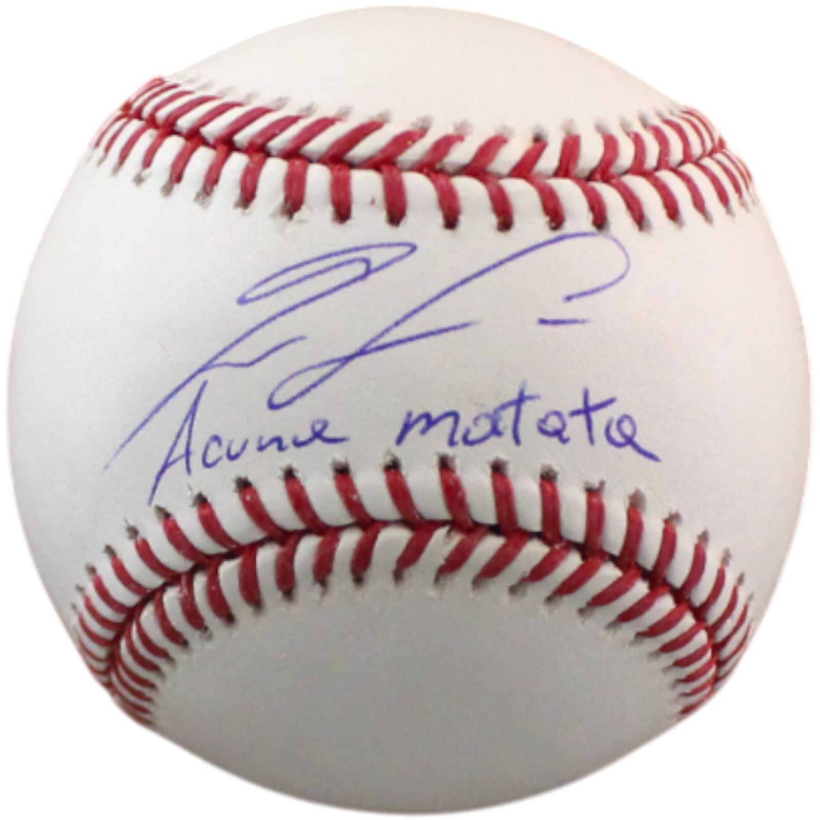 Ronald Acuna Autographed Atlanta Braves OML Baseball Acuna Matata Fanatics 54543