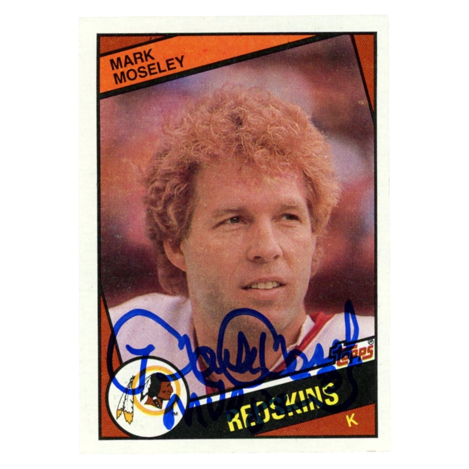 Mark Moseley Autographed Washington Redskins Trading Card Beckett Witness 54733