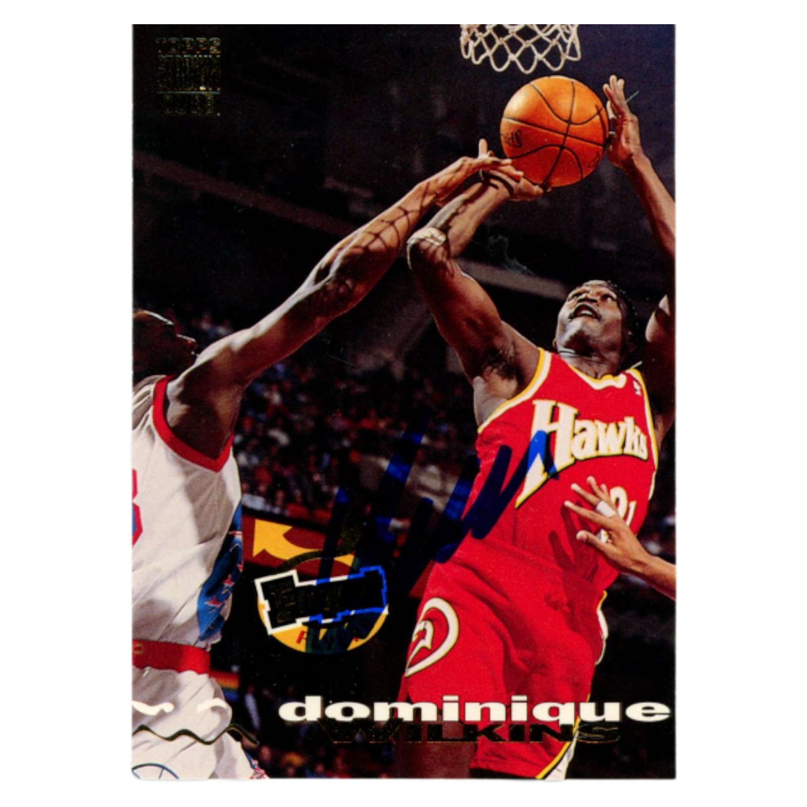 Dominique Wilkins Signed 1994 Topps Stadium Club #182 Trading Card Beckett 54226