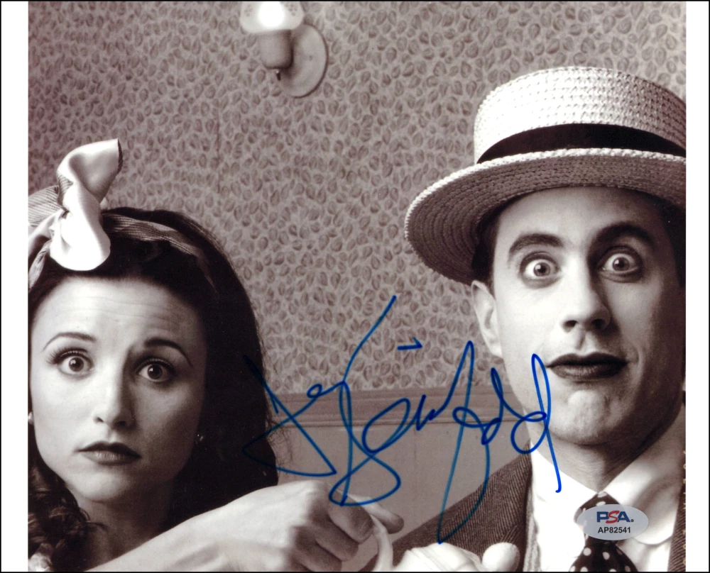Jerry Seinfeld Signed Autograph 8x10 Photo Photograph w/ Julia Louis-Dreyfus PSA