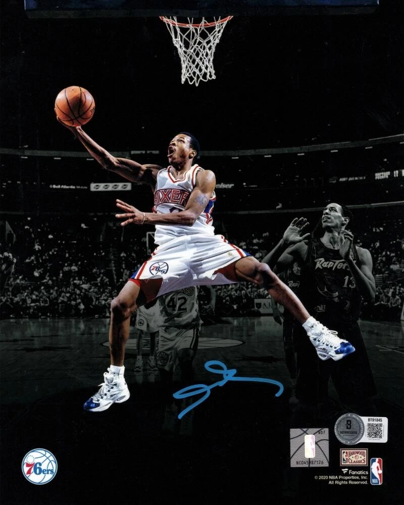 Allen Iverson Signed Autograph 8x10 Photo - The Answer 76ers Star w/ Beckett COA