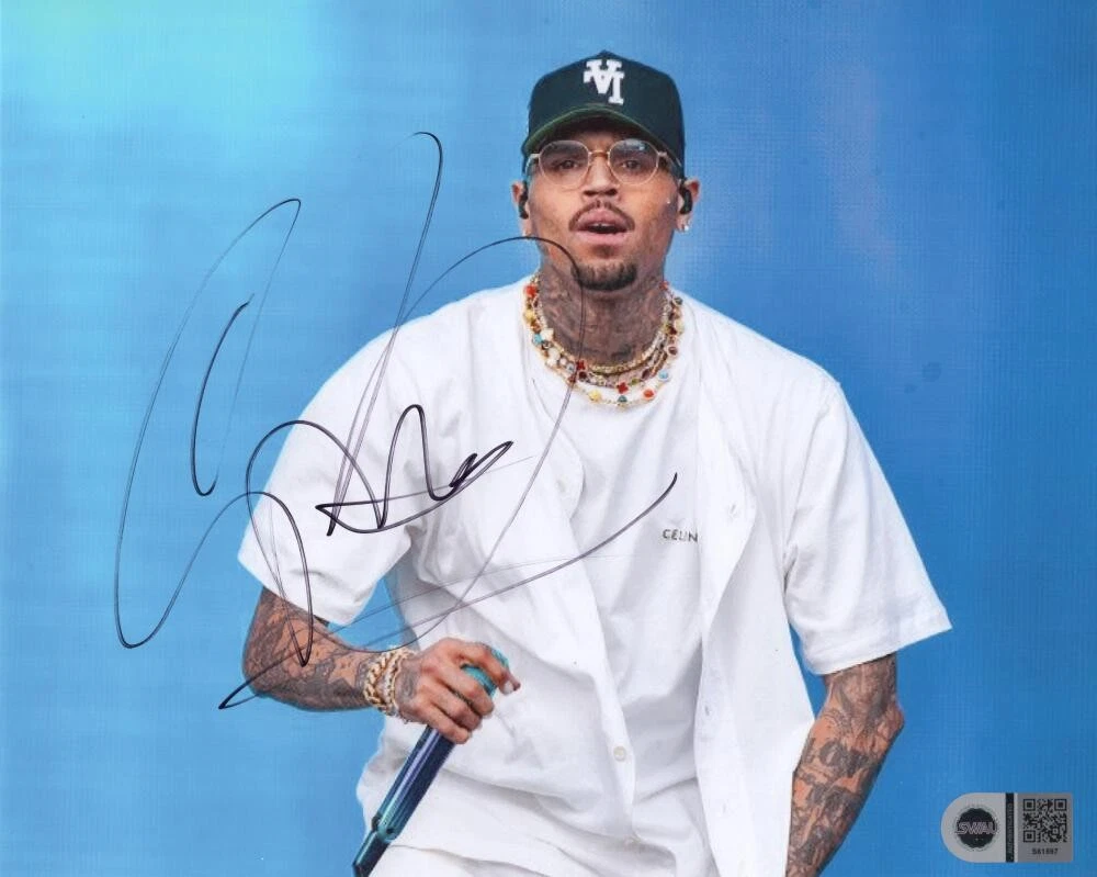 Chris Brown Signed Autograph 8x10 Photo Photograph - Breezy w/ SWAU COA