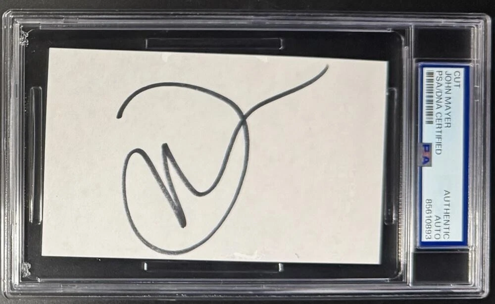 John Mayer Music Legend Signed Autograph PSA/DNA Slabbed Encapsulated 3x5 Card