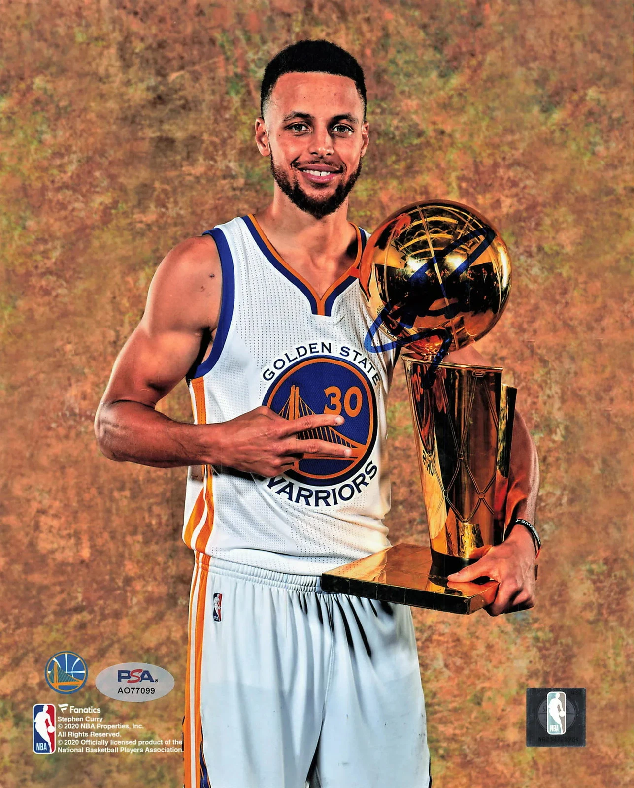 Stephen Curry Golden State Warriors Signed Basketball Photo PSA Auto Grade 10