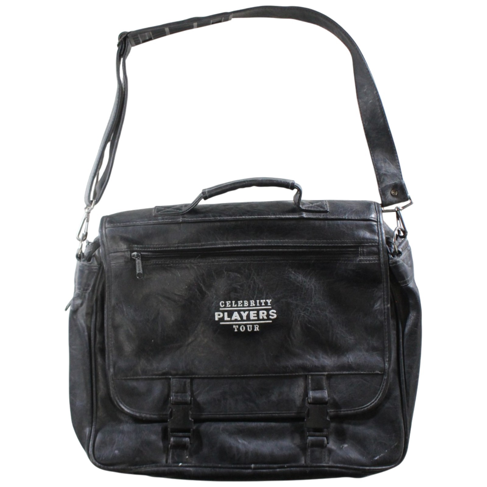 Celebrity Players Golf Tour Vintage Leather Travel Bag 55671