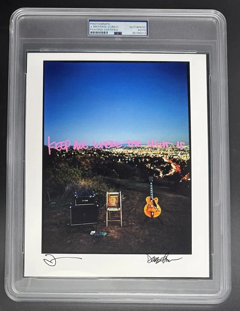 John Mayer Signed Autograph Photo w/ Handwritten Gravity Lyrics PSA/DNA COA