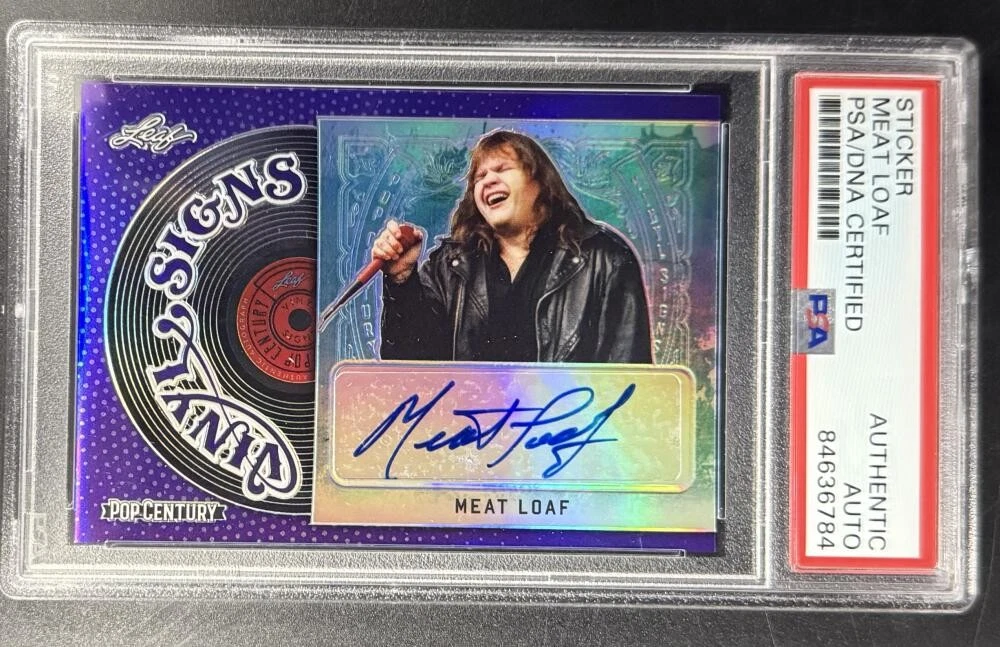 Meat Loaf Signed Autograph Original Pop Century PSA/DNA COA Slab Trading Card