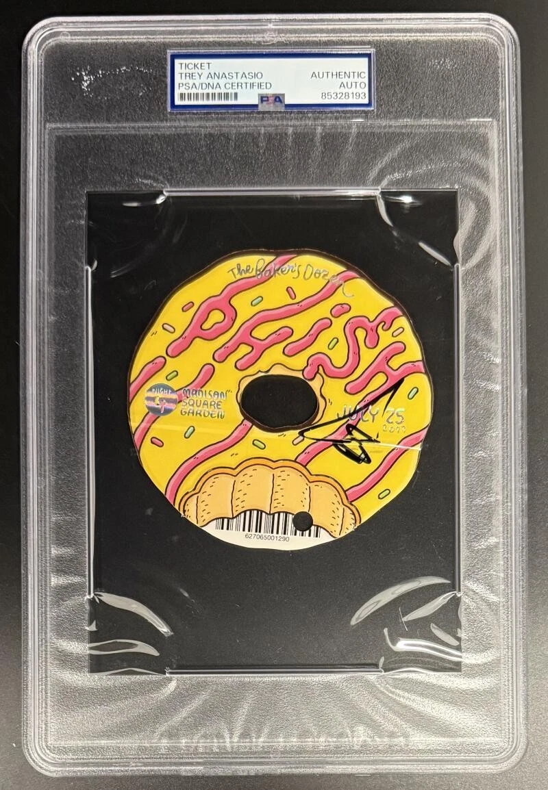 Trey Anastasio Phish Signed Autograph Jam Fill Donut Bakers Dozen Ticket PSA/DNA