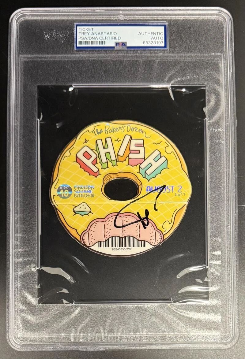 Trey Anastasio Phish Signed Autograph Bakers Dozen Night 10 Holes Ticket PSA/DNA
