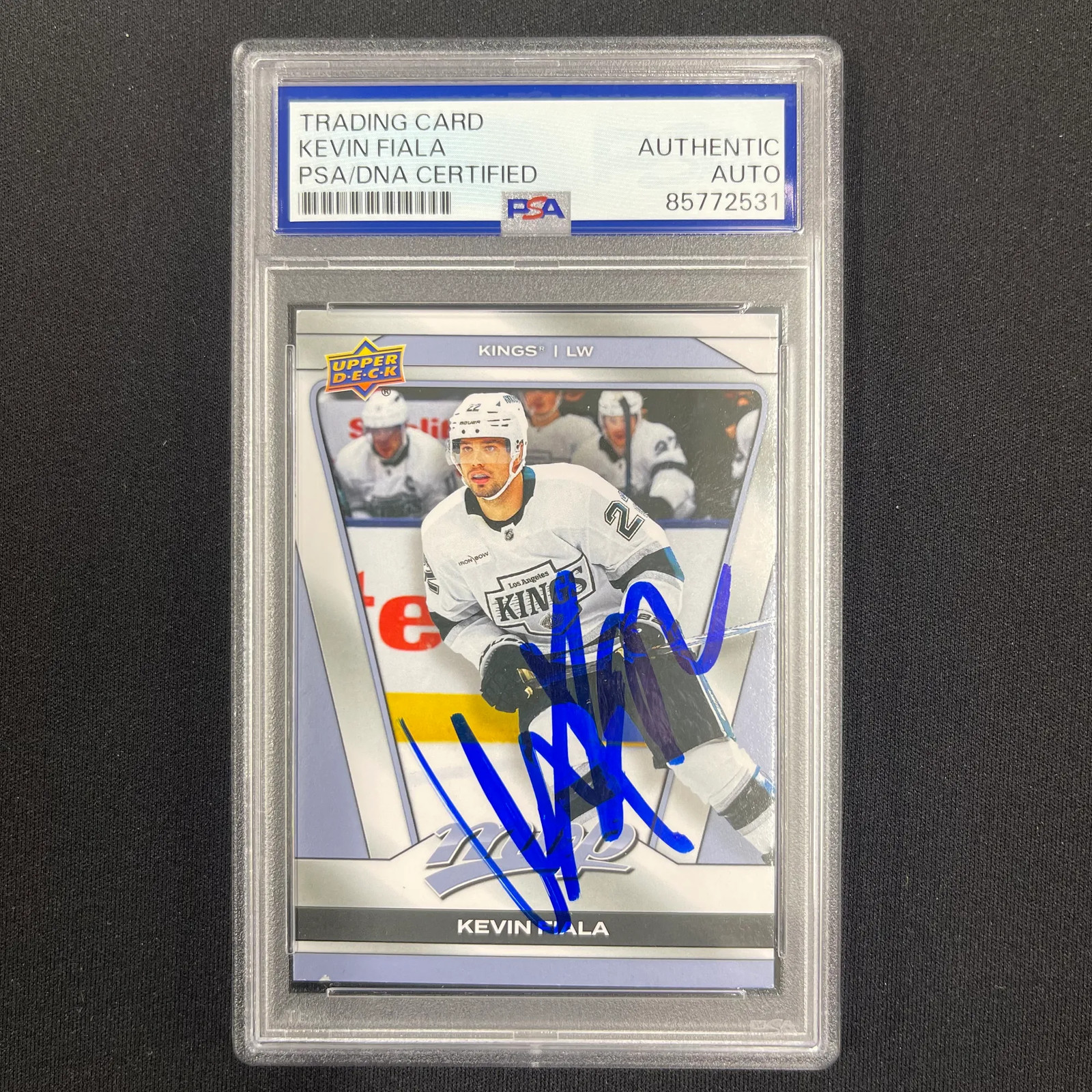 Kevin Fiala 2025 Upper Deck MVP Hockey#73 Signed Card PSA Autographed