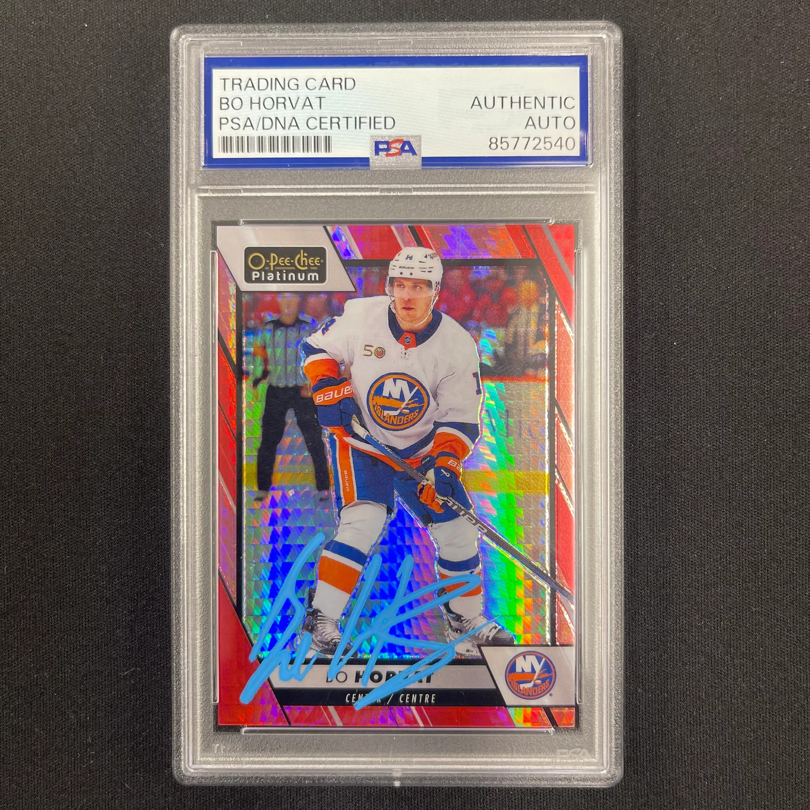 Bo Horvat 2024 Upper Deck O-Pee-Chee Platinum#11 Signed Card PSA Autographed
