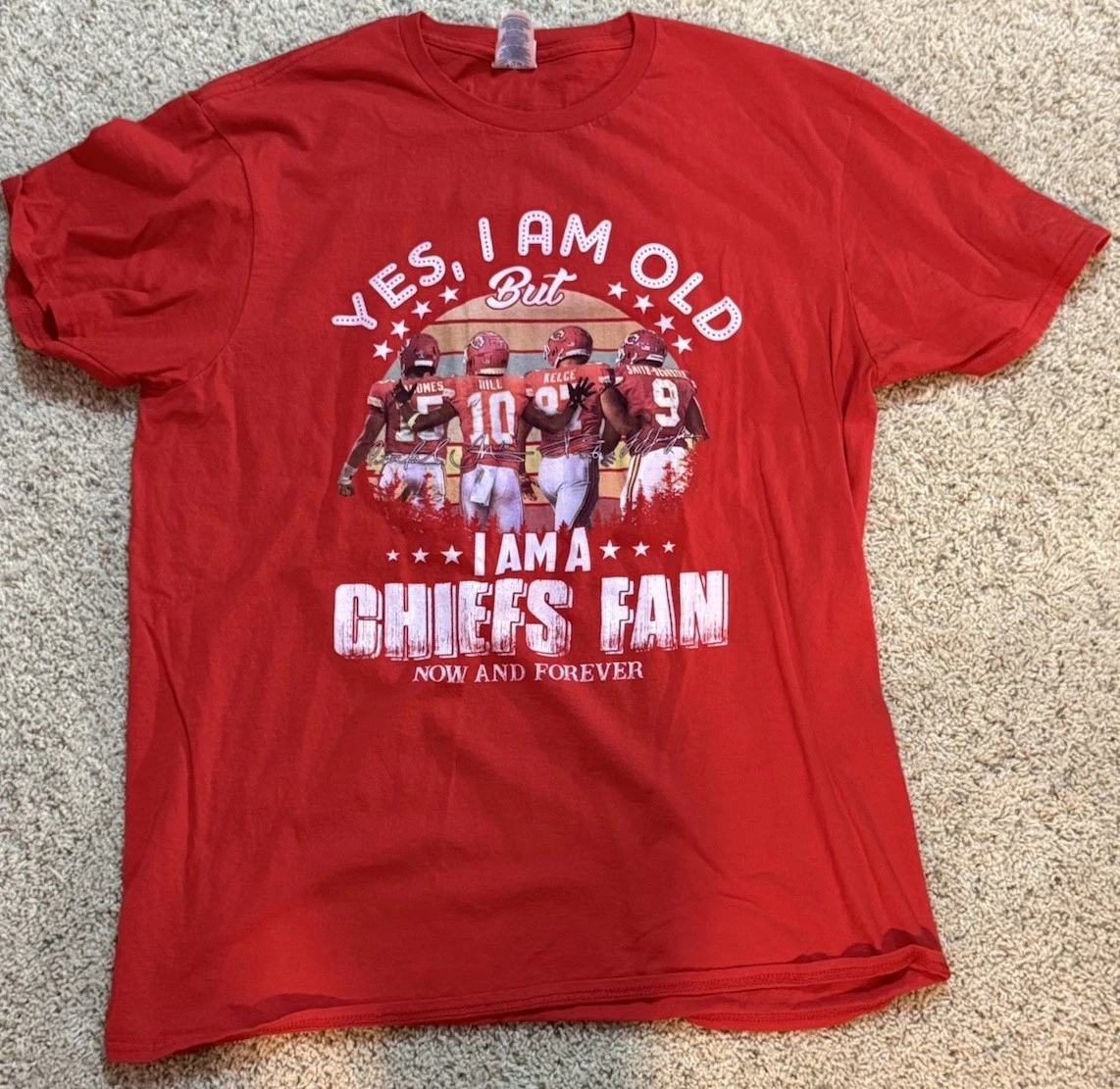 Women’s Large Kansas City Chiefs Red Short Sleeve T-Shirt Size Large Rare