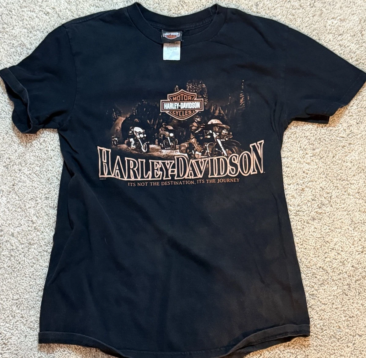 Harley Davidsons Women’s Algona, IA Tee Black Short Sleeve T-Shirt Size Medium
