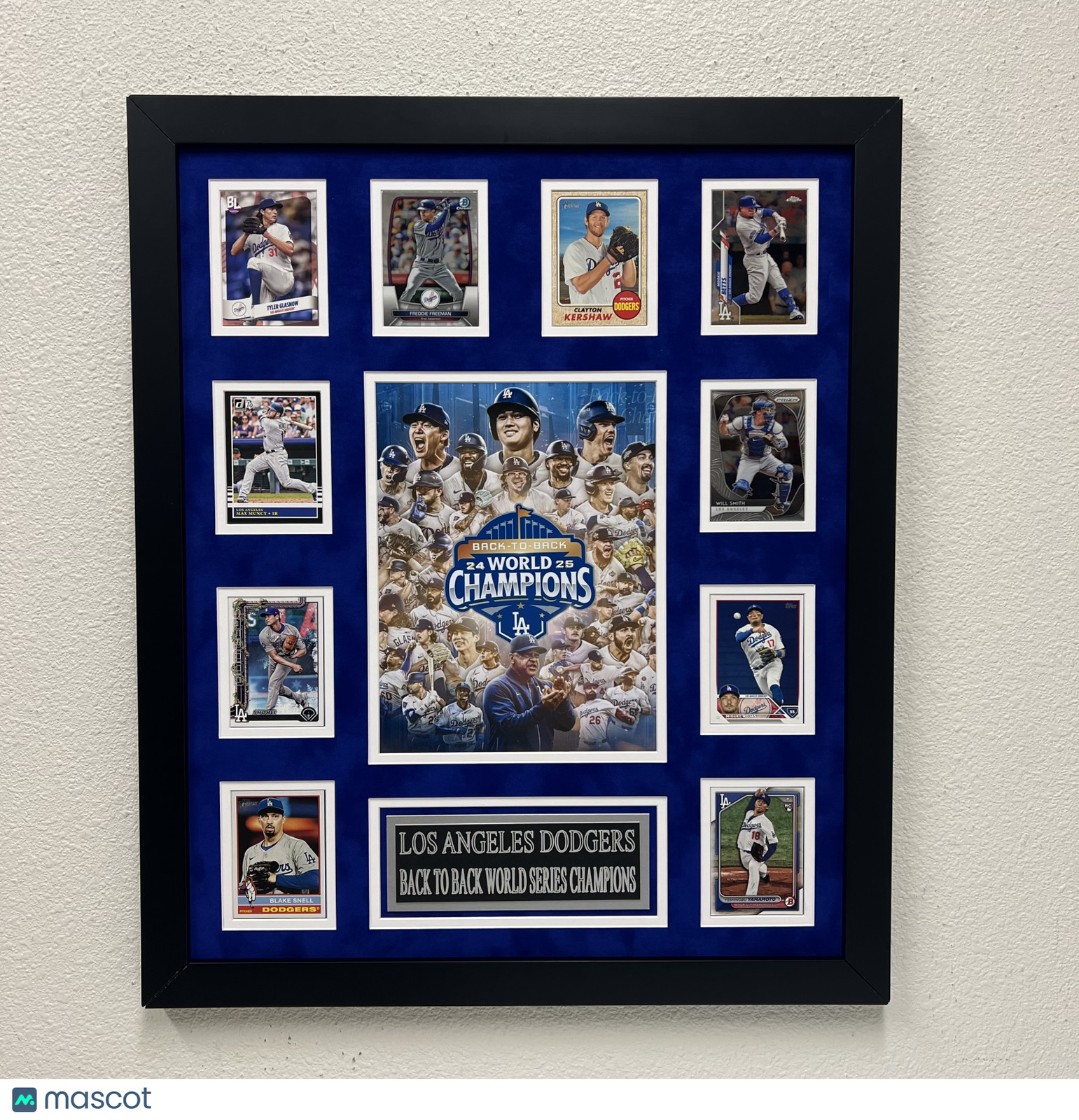 2025 World Series Champion Los Angeles Dodgers 10-Card Custom Display Frame
